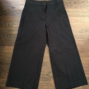 Ann Taylor Black Cropped Flare Pants